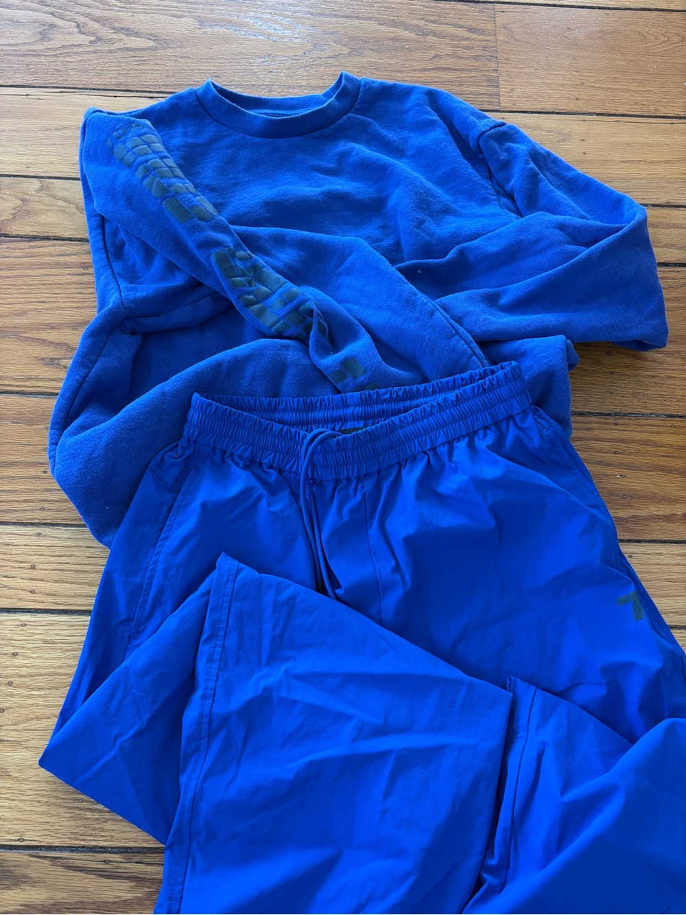 Blue Track Pants & Sweatshirt Set - Women's Joggers